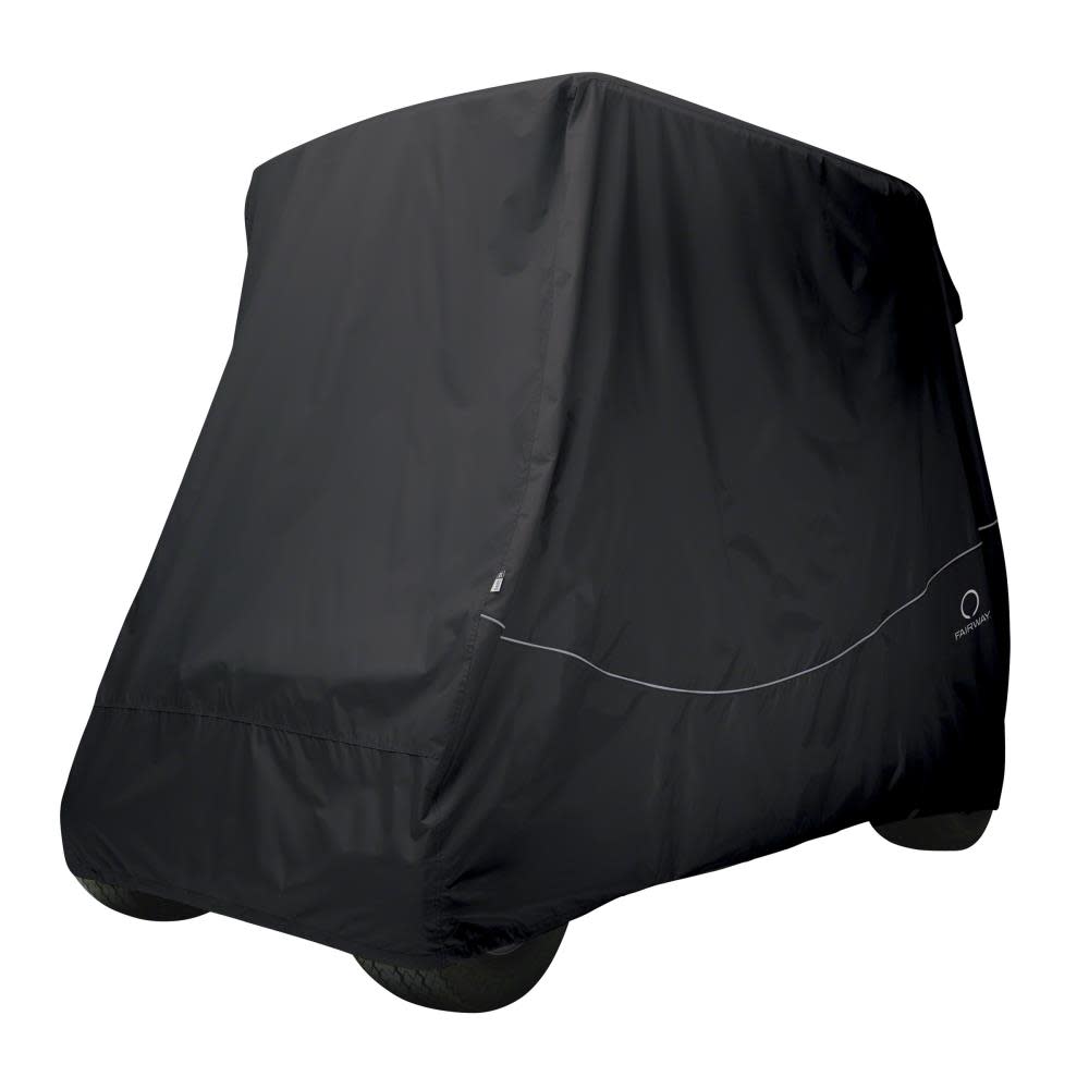 Classic Accessories Golf Cart Quick Fit Cover Short Roof Black - Flockneti