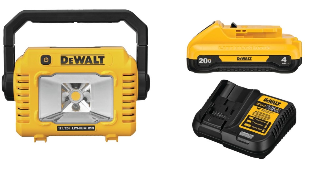 DEWALT 12V/20V MAX Compact Task Light with 20V 4Ah Kit Bundle - Flockneti