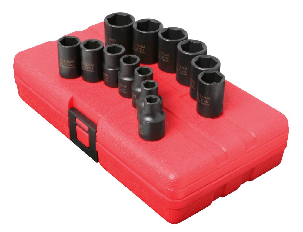 Sunex 3/8 In. Drive Metric Impact Socket Set 13 pc. - Flockneti