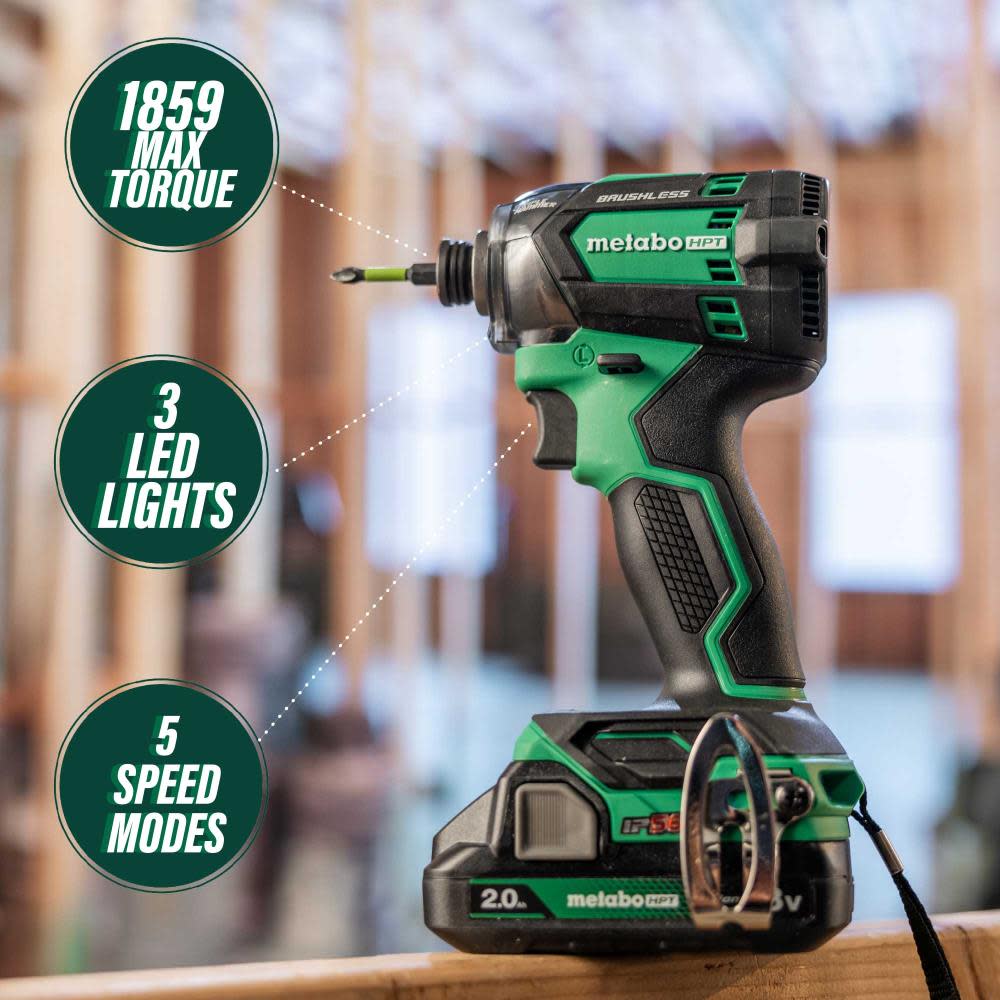 Metabo HPT 18V MultiVolt Impact Driver Triple Hammer Bolt Bare Tool - Flockneti