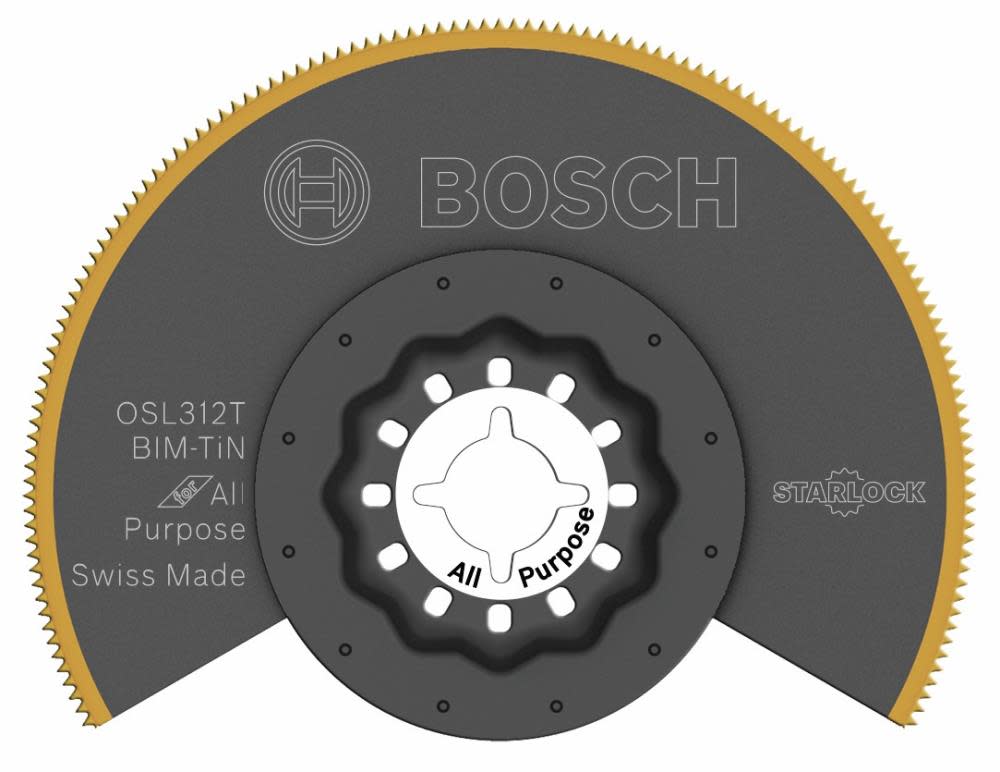 Bosch 3-1/2 In. Starlock Oscillating Multi Tool Titanium Bi-Metal Segmented Saw Blade - Flockneti