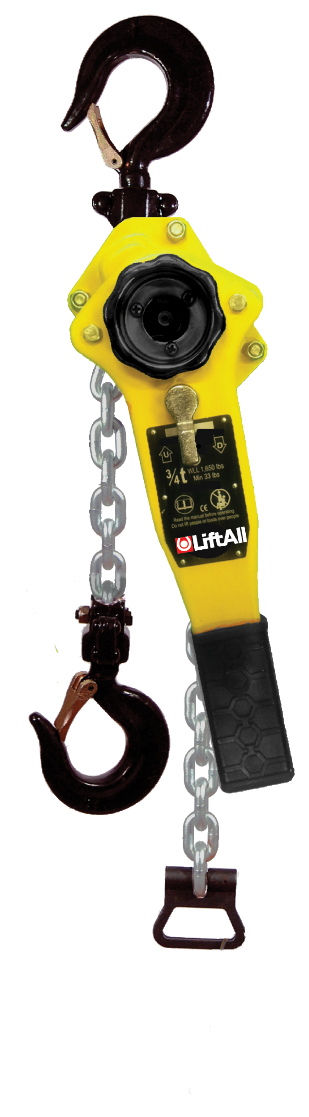 Lift-All 3/4 Ton Lever Chain Hoist 10-Ft. Lift - Flockneti