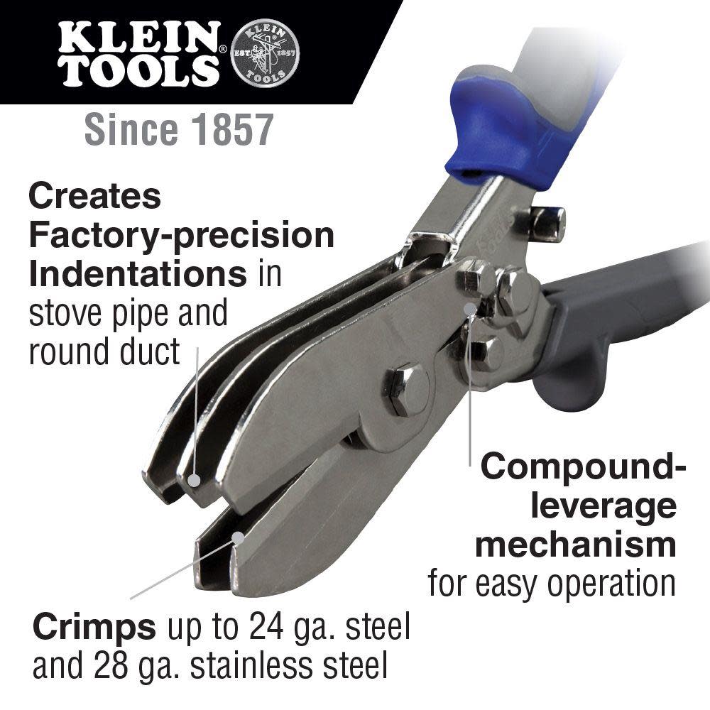 Klein Tools 5 Blade Duct Crimper - Flockneti