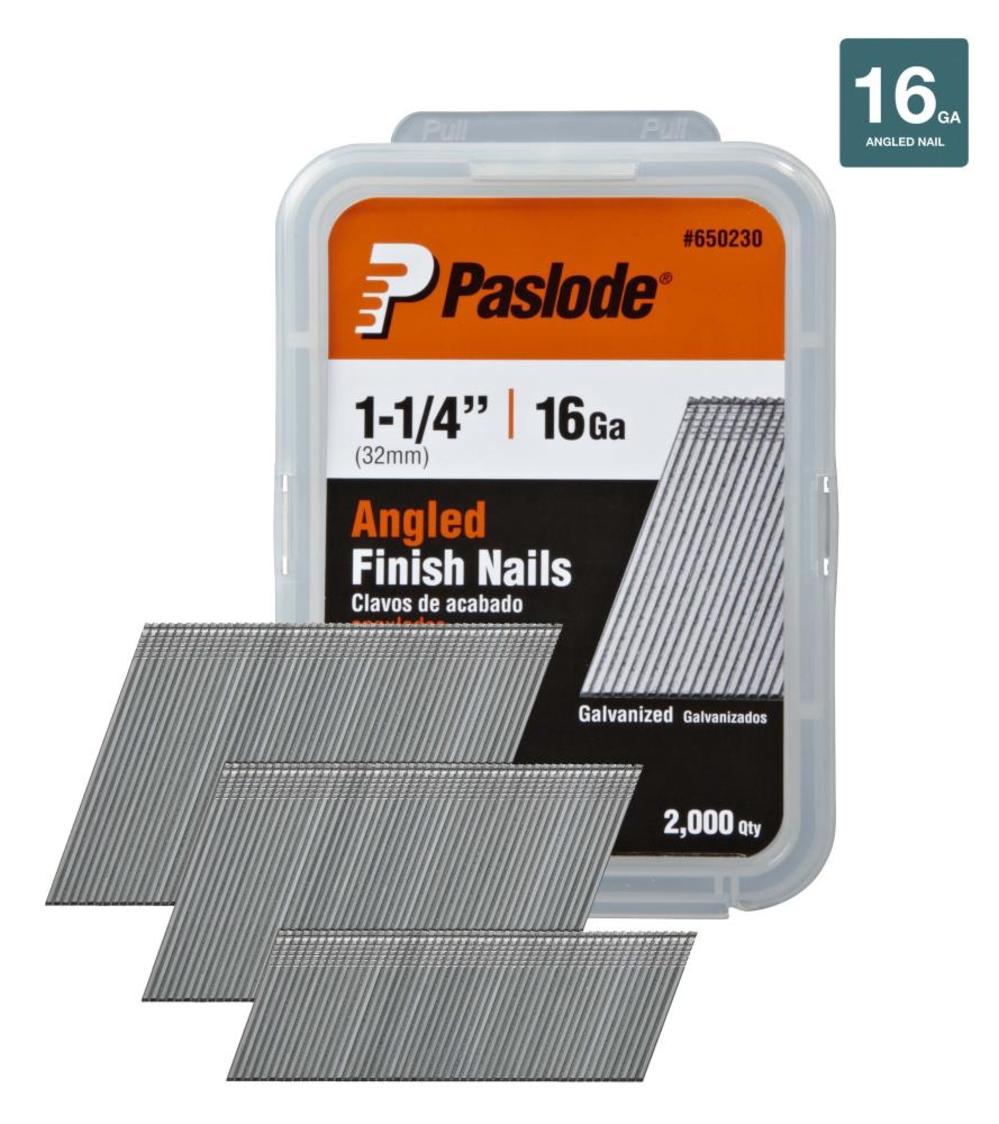 Paslode 2000 Pack 1-1/4″ 16 ga Angled Finishing Nails - Flockneti