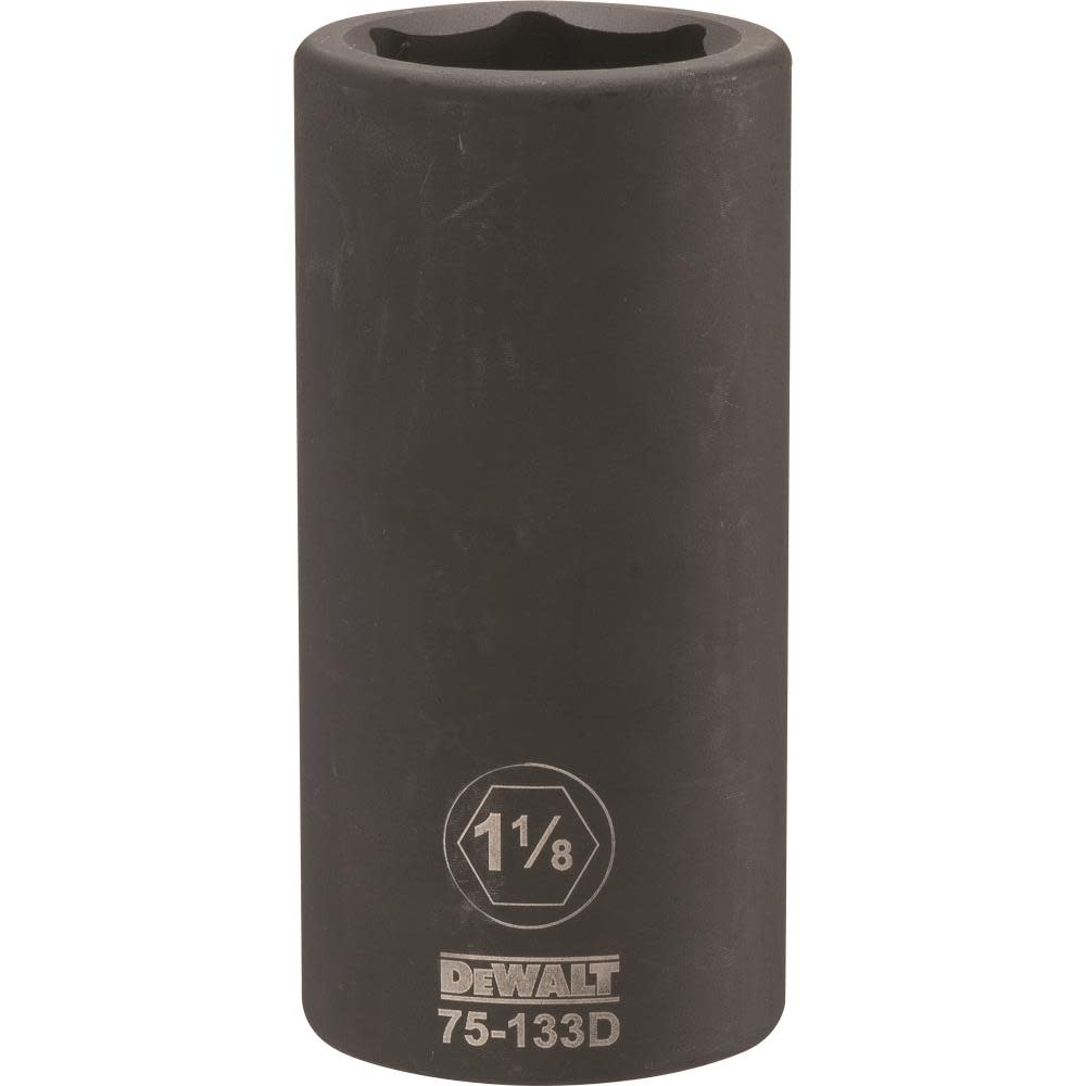 DEWALT 3/4 Drive X 1-1/8 6PT Deep Impact Socket - Flockneti