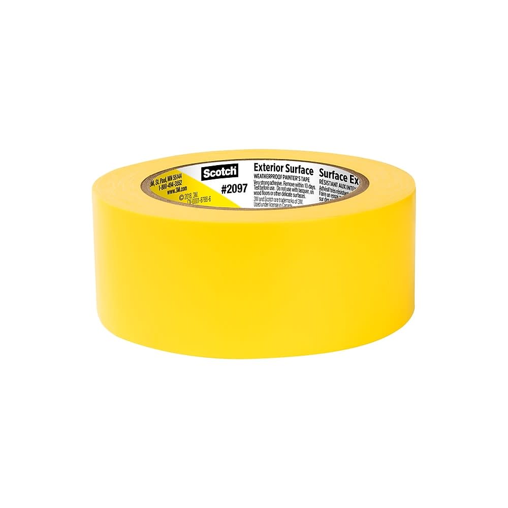 3M Scotch Exterior Surface Painters Tape 1.88″ x 45yd Yellow - Flockneti