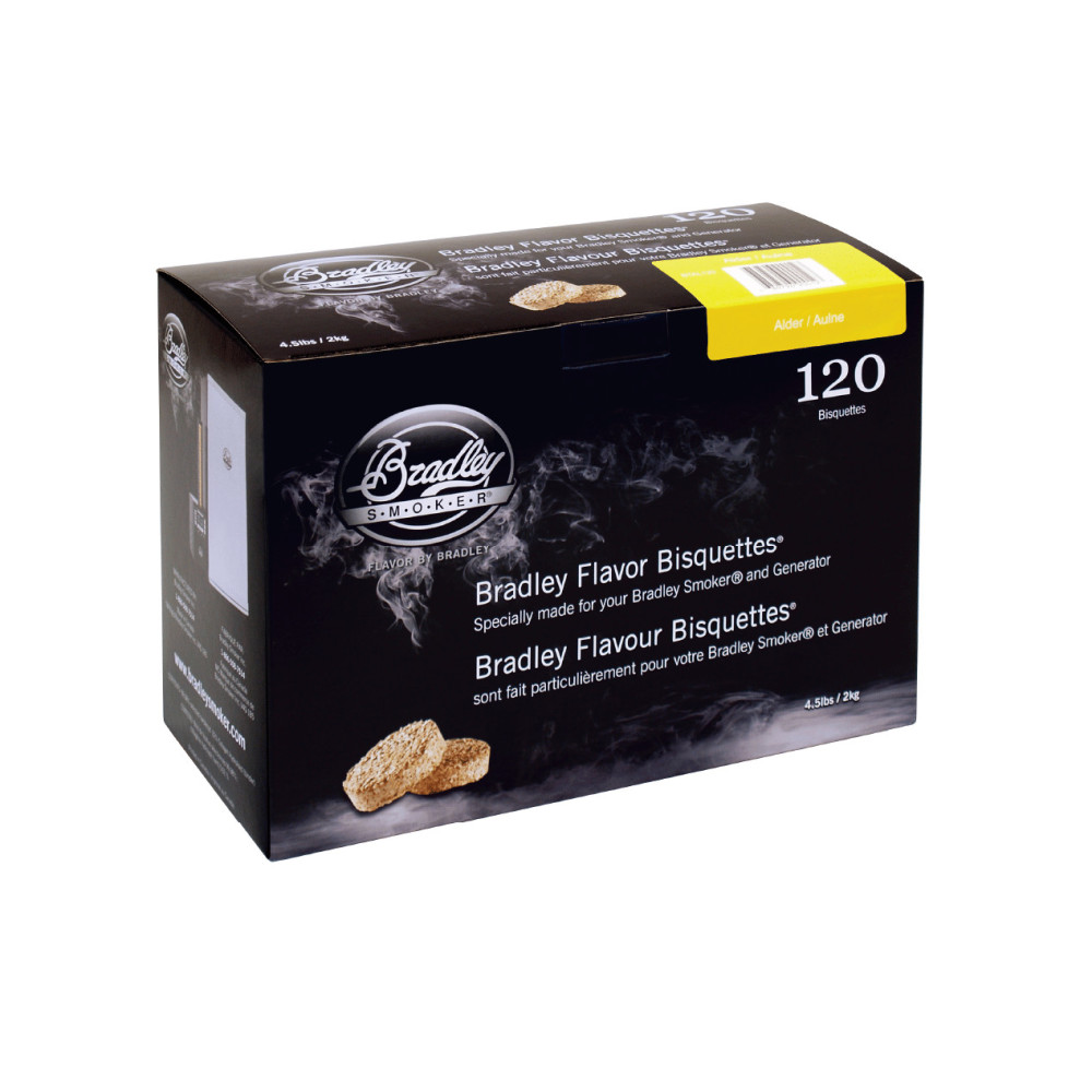 Bradley Smoker Smoking Bisquettes Alder Wood 120pk - Flockneti