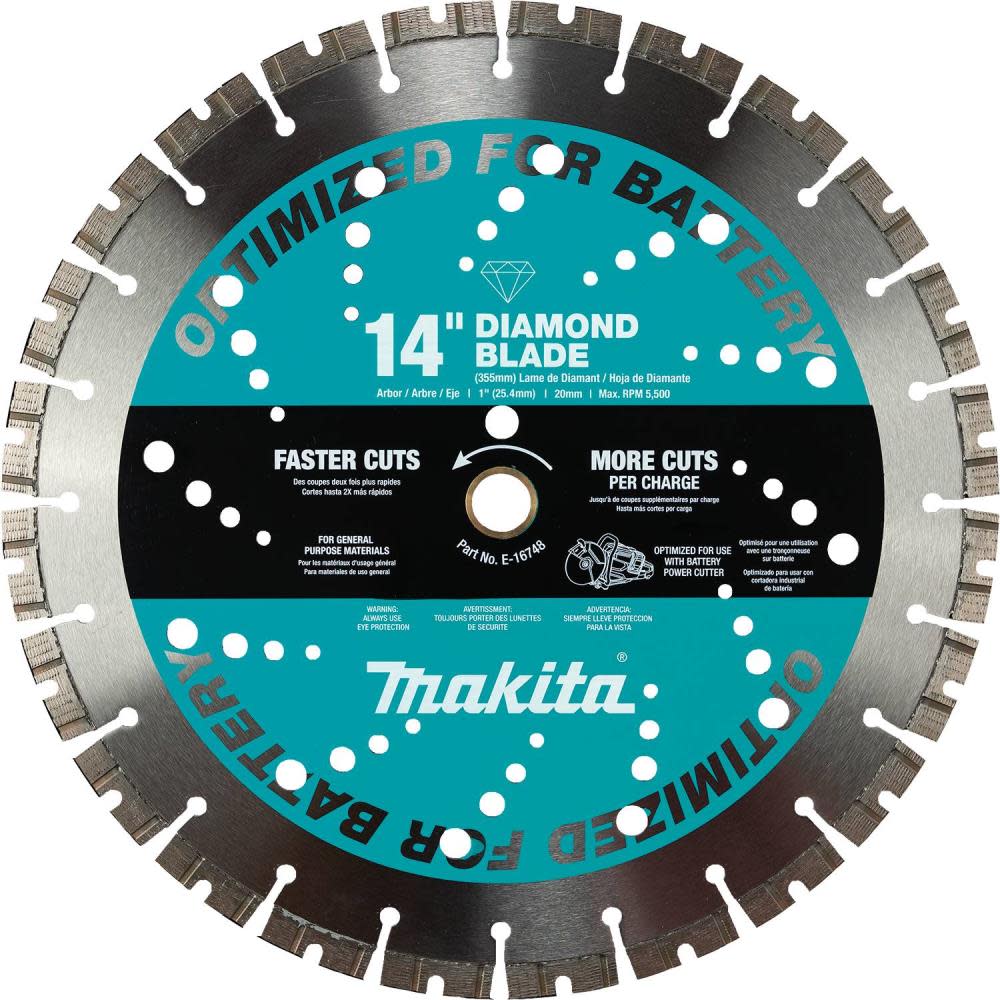 Makita 14″ Thin Kerf Diamond Blade Segmented General Purpose - Flockneti