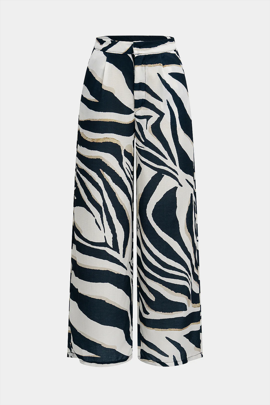 Contrast Stripe Print Trousers - Flockneti