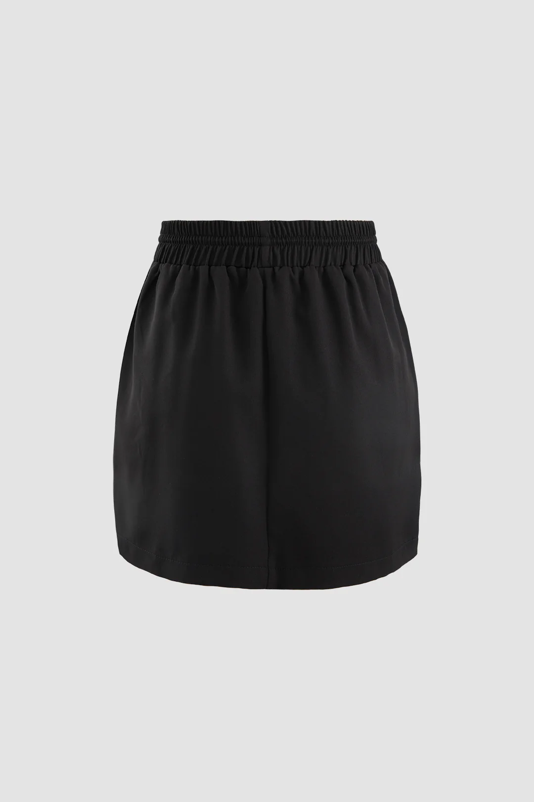 Solid Drawstring Pocket Skirt - Flockneti