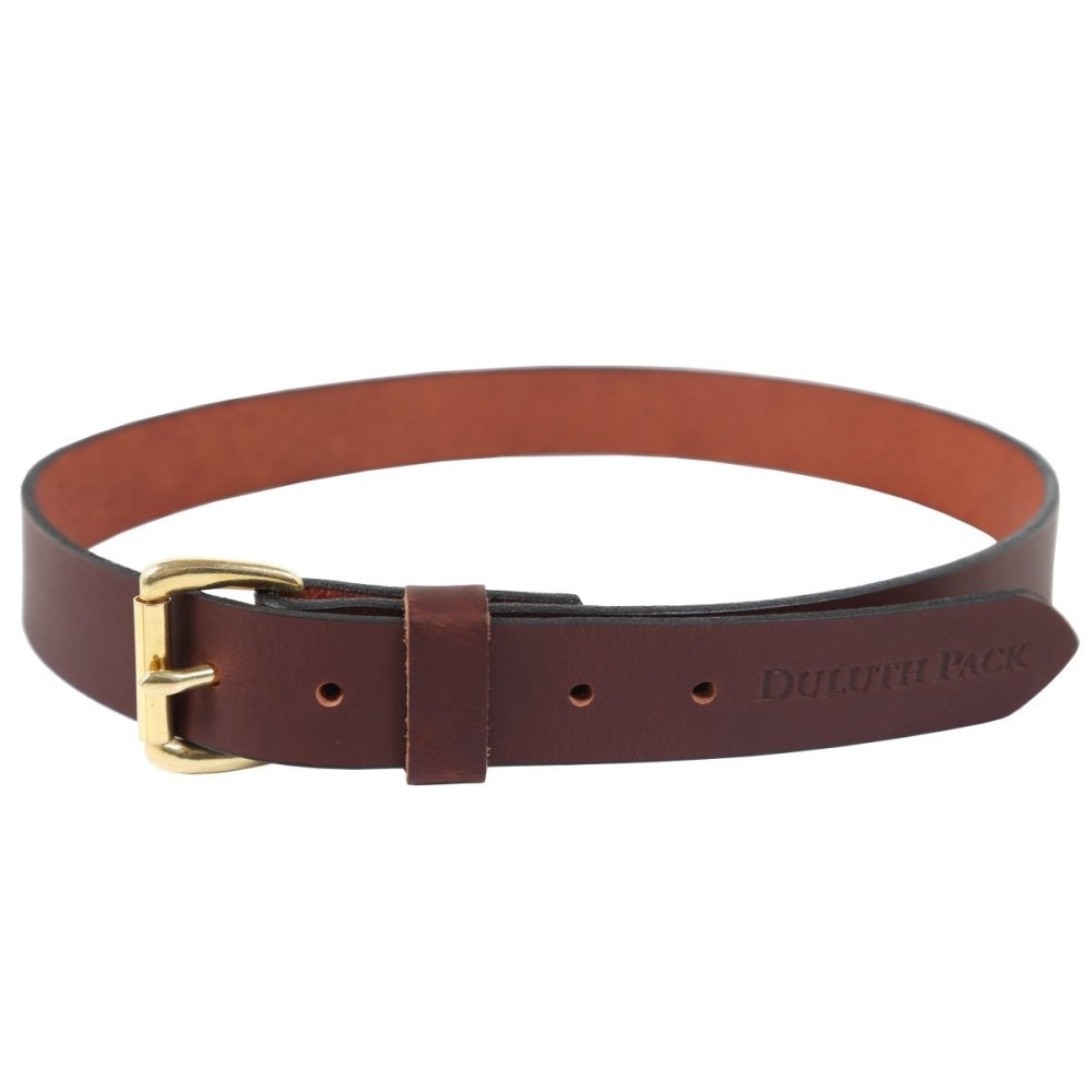 Duluth Pack 1.25 In. W x 34 In. Waist Size Brown Leather Belt - Flockneti