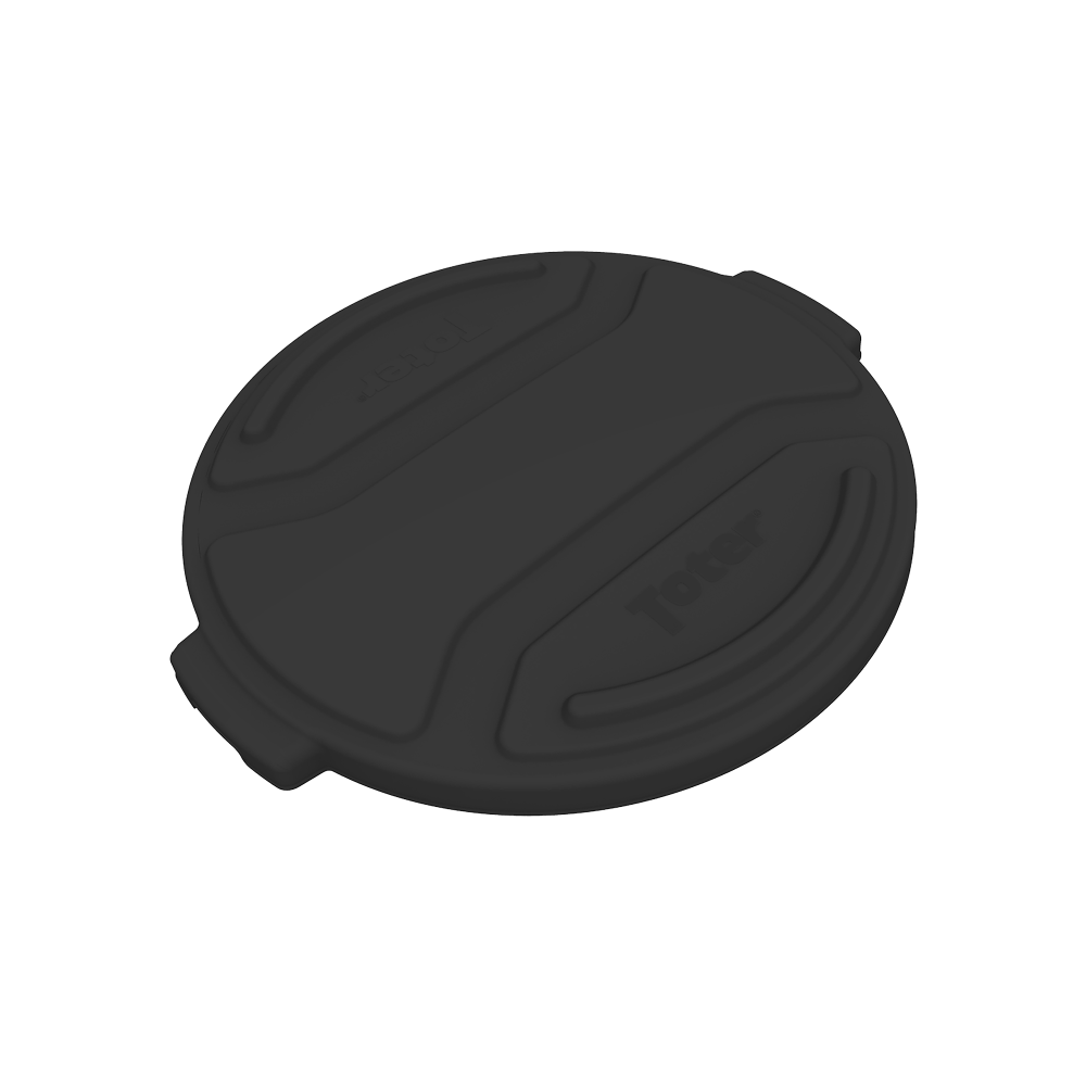 Toter 20 Gallon Round Trash Can Lid Black - Flockneti