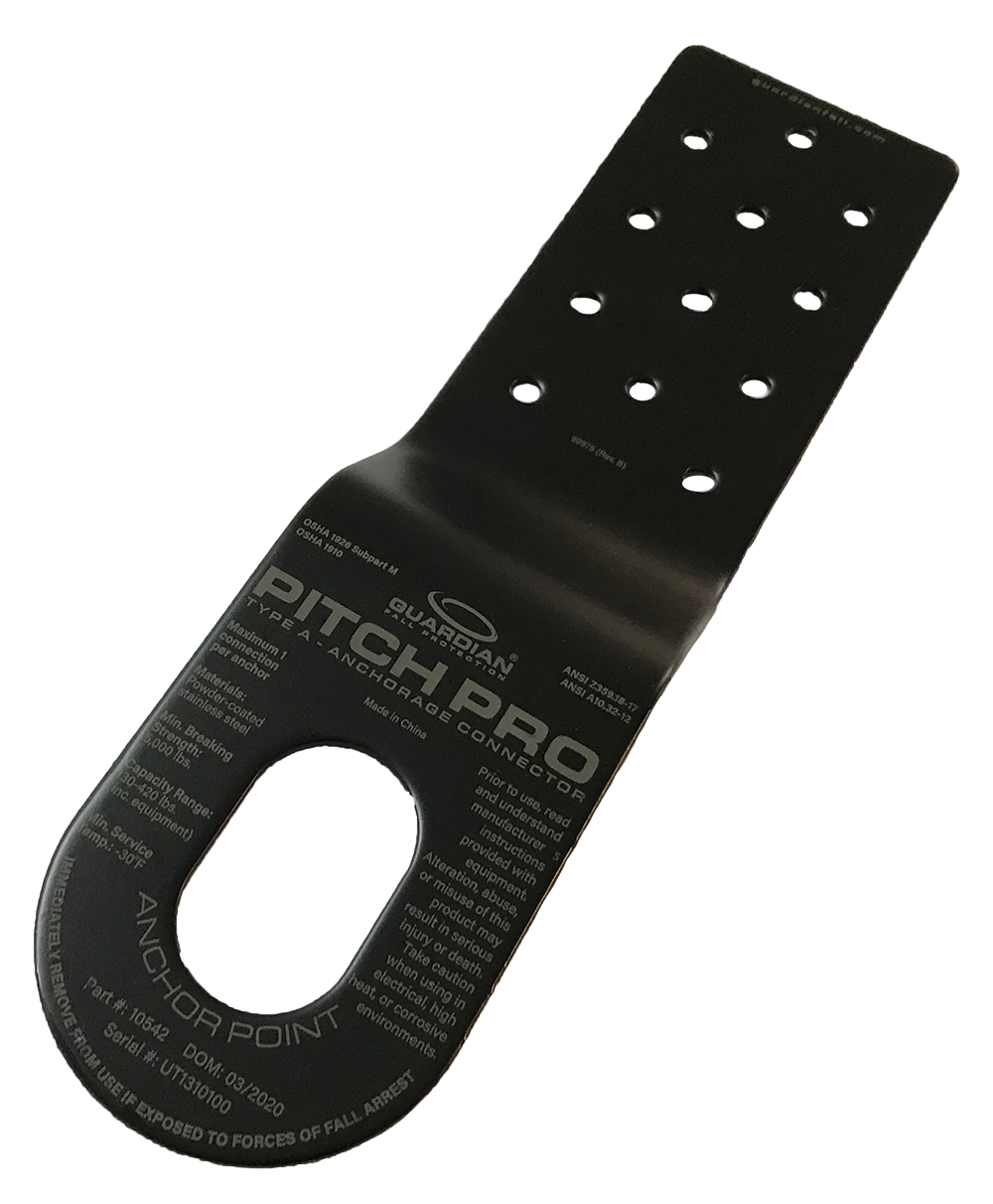 Guardian Fall Protection Pitch Pro Slotted roof Anchor Gray - Flockneti