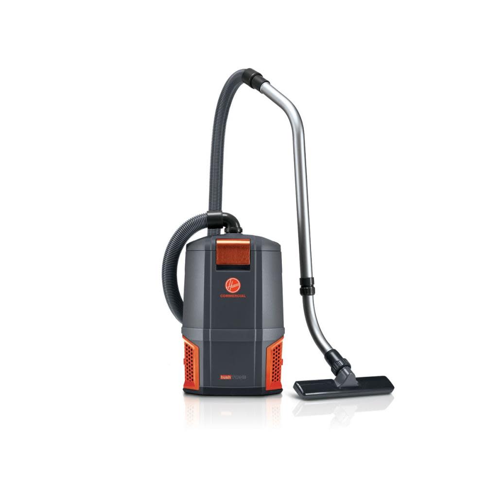 Hoover Commercial Vacuum Hush Tone 6 qt Backpack Vacuum Corded - Flockneti