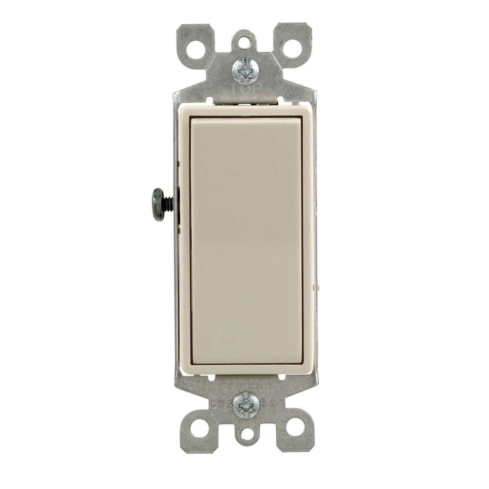 Leviton Decora 4 Pole AC Quiet Rocker Switch 15A 277V Light Almond - Flockneti
