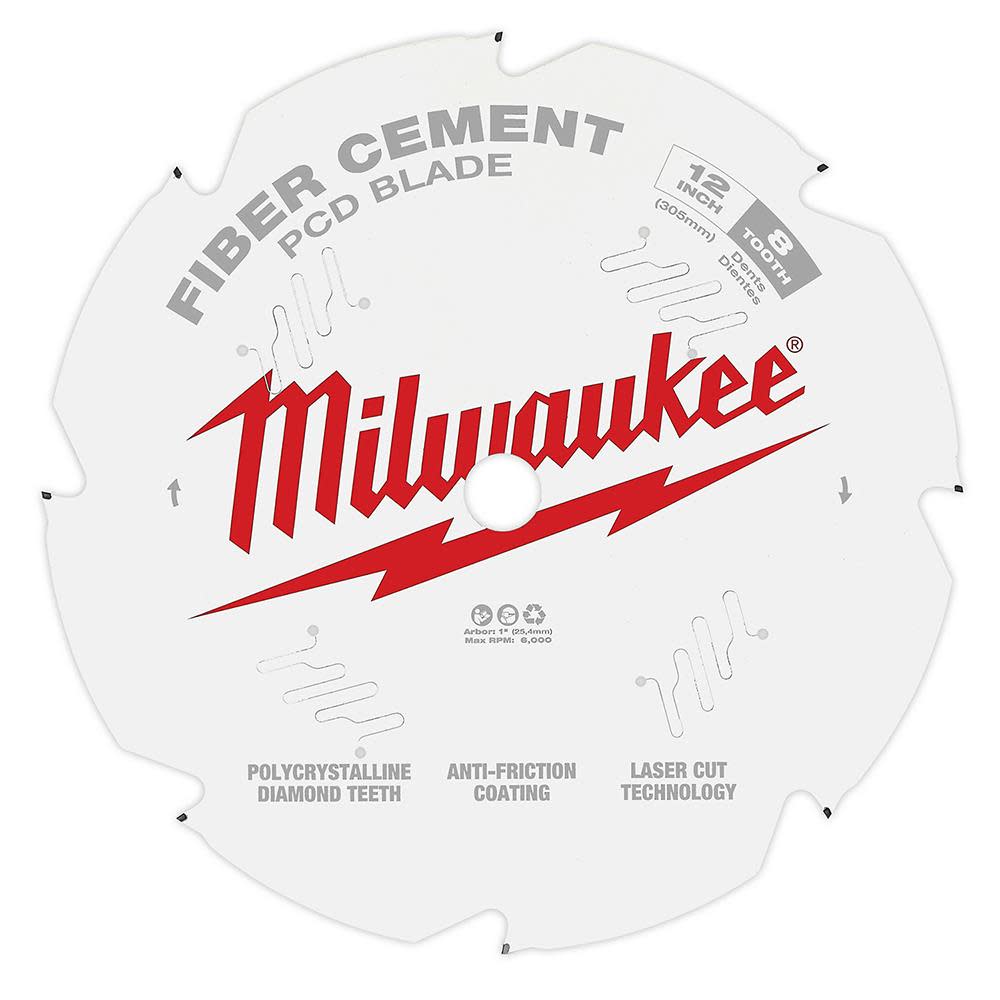 Milwaukee 12 in. PCD/Fiber Cement Circular Saw Blade - Flockneti