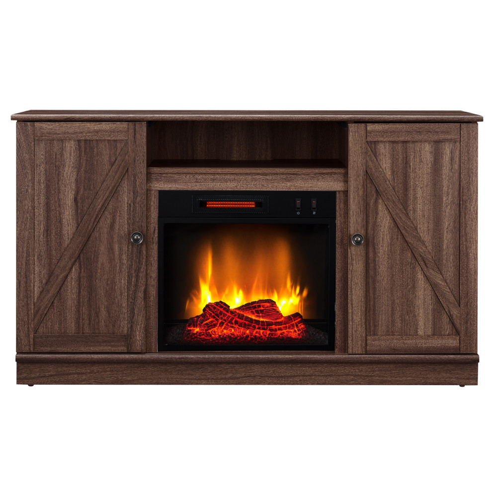 Hearthpro Barn Wood Media Electric Fireplace - Flockneti