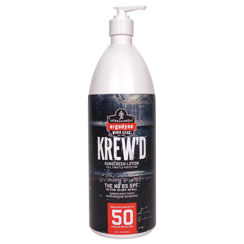 Ergodyne SPF 50 Sunscreen Lotion Single 32oz Bottle - Flockneti