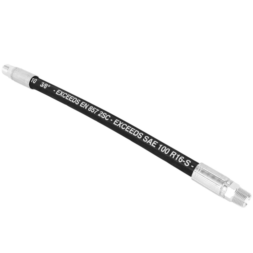 Milton Hydraulic Hose Assembly 100R16 5000 PSI 3/8″ MNPT 3/8″ Hose ID x 108″L - Flockneti