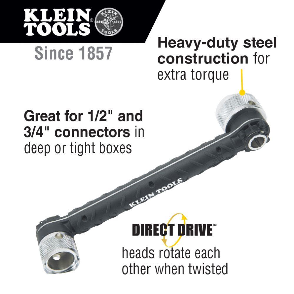 Klein Tools Conduit Locknut Wrench 1/2″ 3/4″ - Flockneti