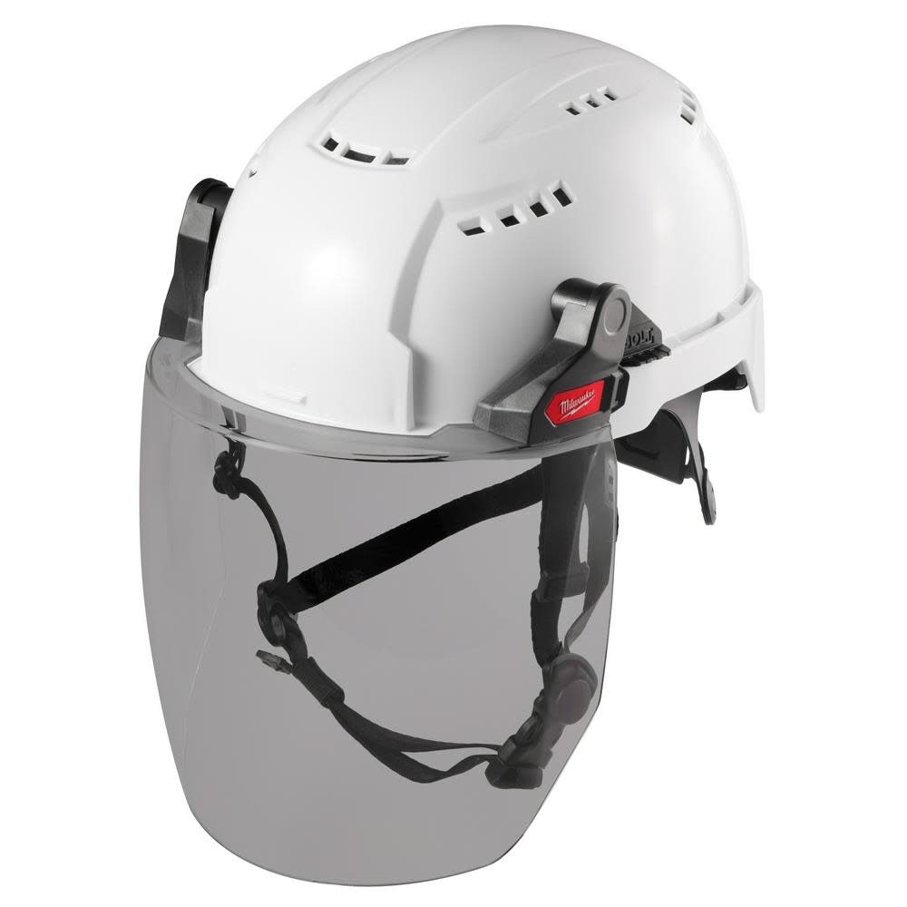Milwaukee BOLT Full Face Shield Gray Dual Coat Lens Compatible with Safety Helmet No Brim - Flockneti