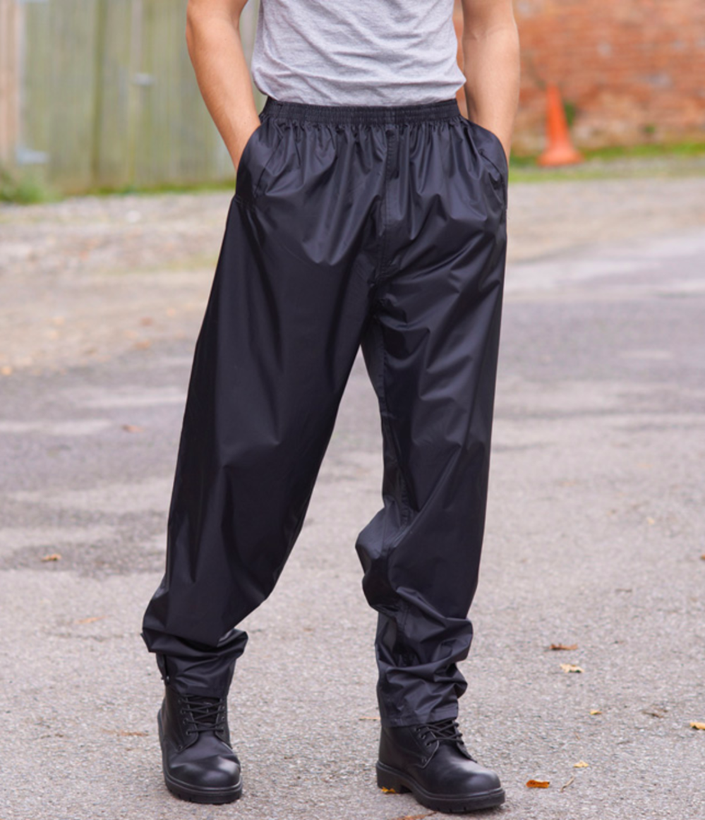 Portwest Black Rain Trousers – Small - Flockneti