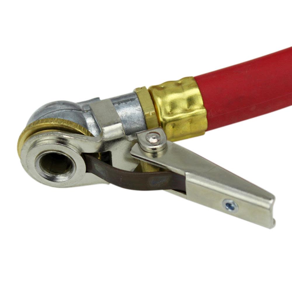 Milton 573A Pro Analog Pistol Grip Inflator Gauge – 36″ Hose and Ball Chuck with Clip – 230 PSI - Flockneti