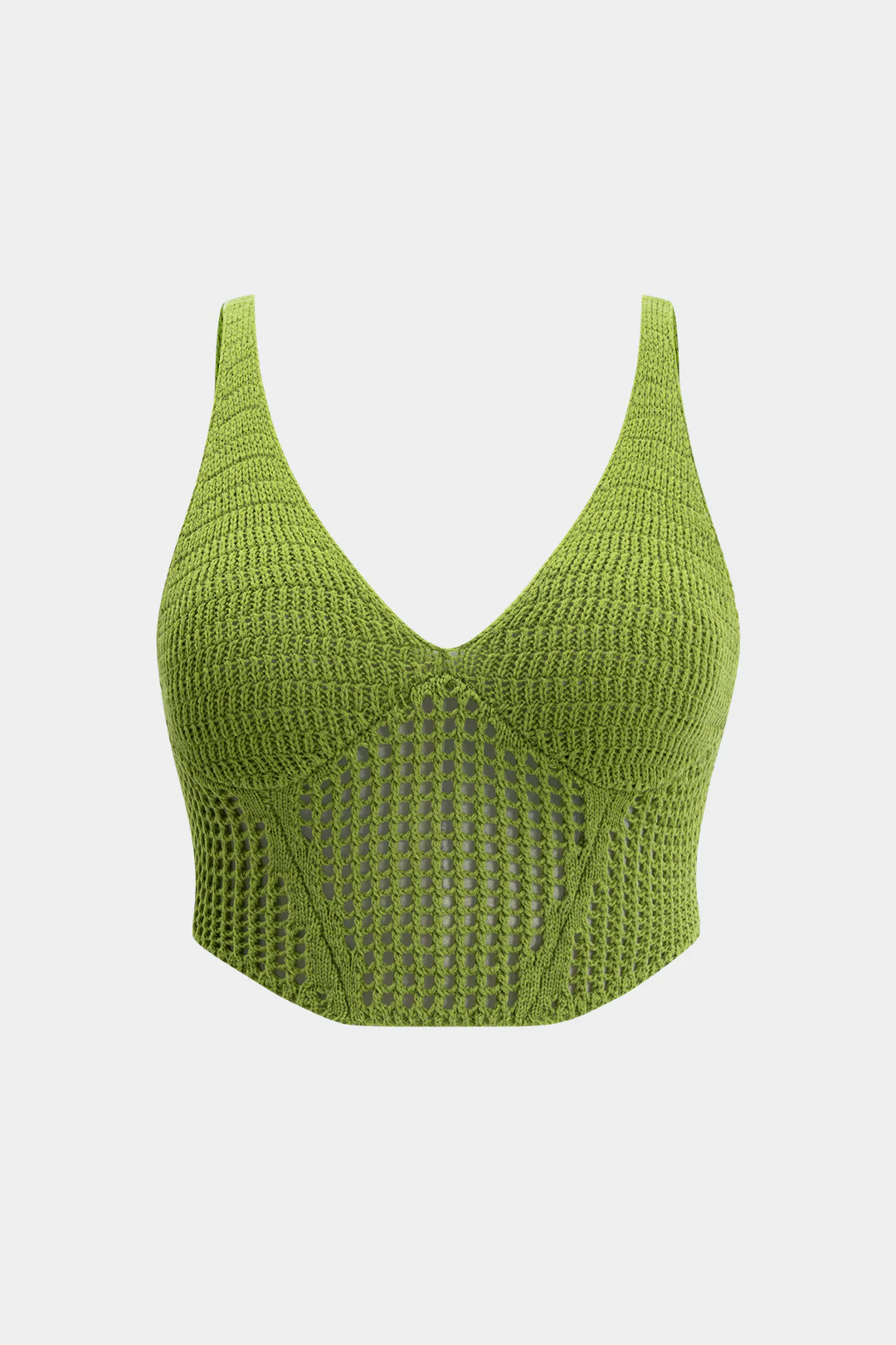 Plus Size Knit Tie Back Tank Top - Flockneti