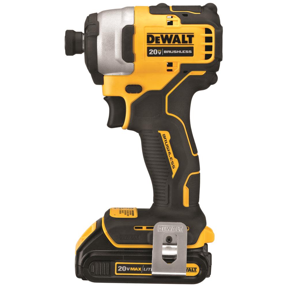 DEWALT 20V MAX* Brushless Atomic Compact 1/4in Impact Driver Kit (2 Batteries) - Flockneti