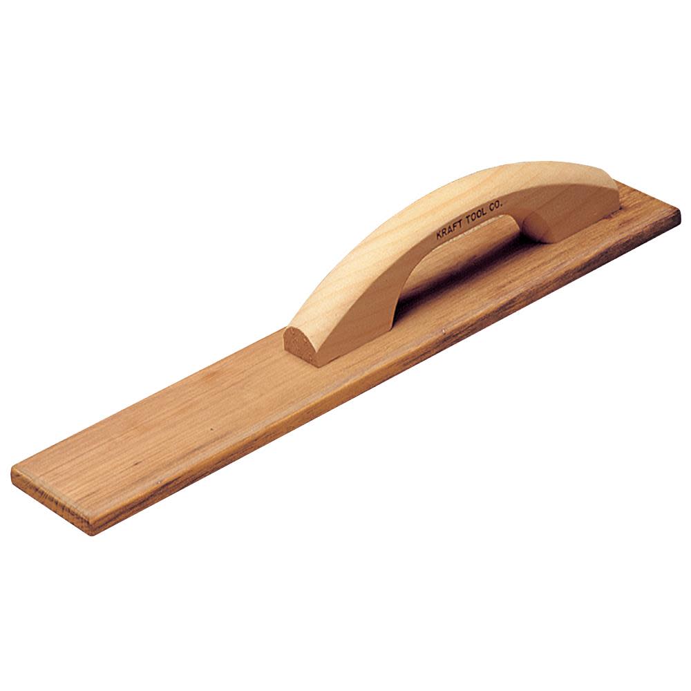 Kraft Tool Co 18 In. x 3-1/4 In. Teakwood Hand Float with Wood Handle - Flockneti