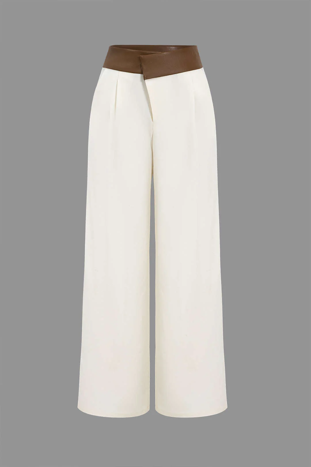 Faux Leather Patchwork Trousers - Flockneti