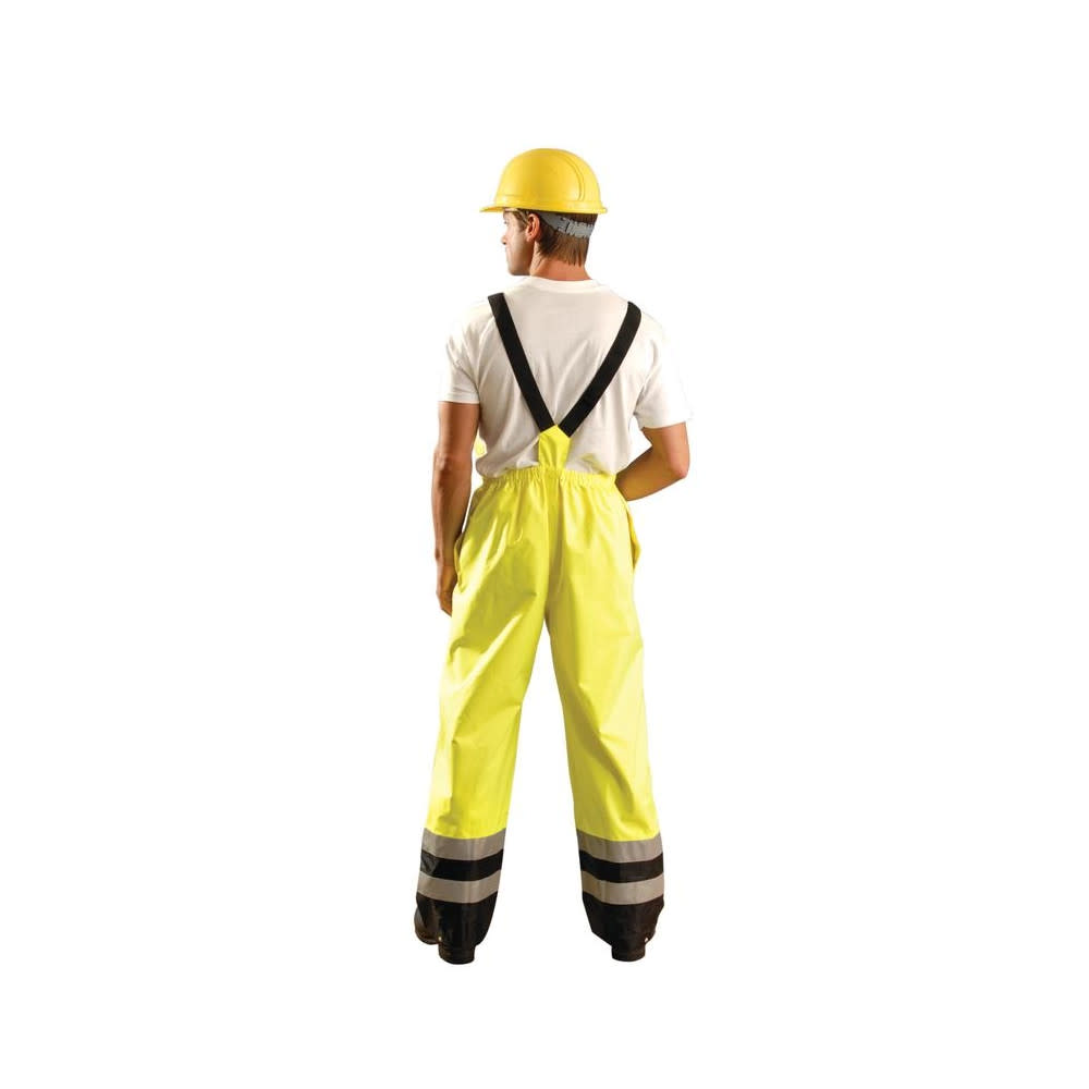 Occunomix Hi-Vis Yellow Class E Premium Breathable Bib Pants 5X - Flockneti