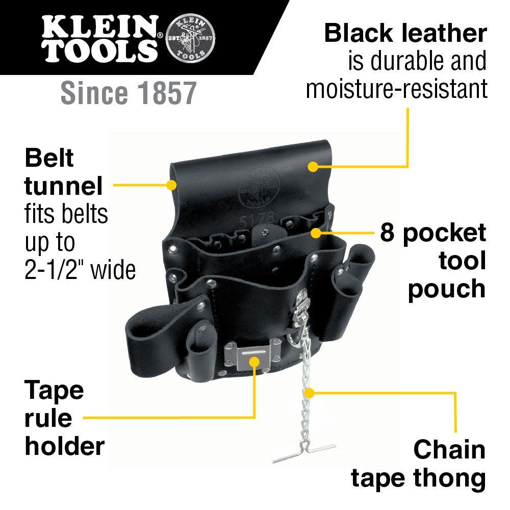 Klein Tools 8-Pocket Tool Pouch - Flockneti