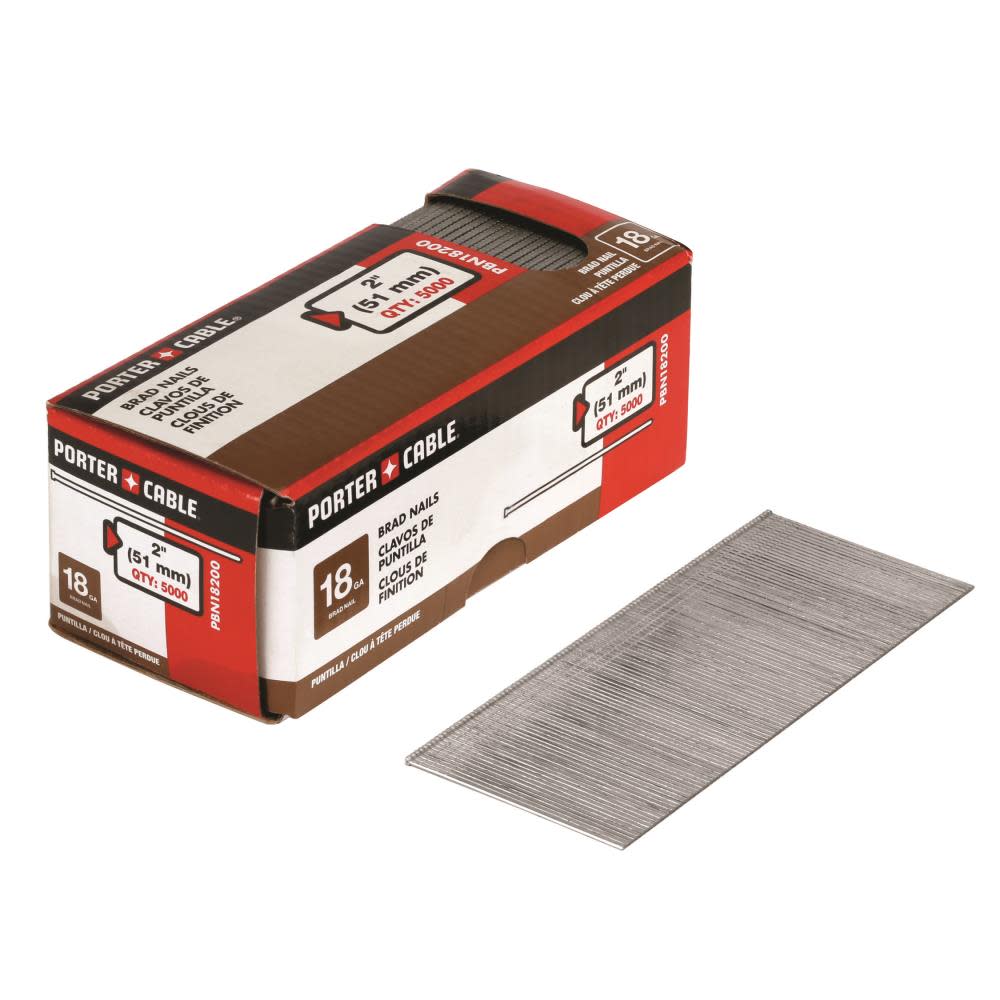 Porter Cable 18 Gauge 2 In. Brad Nail 5K Pack - Flockneti