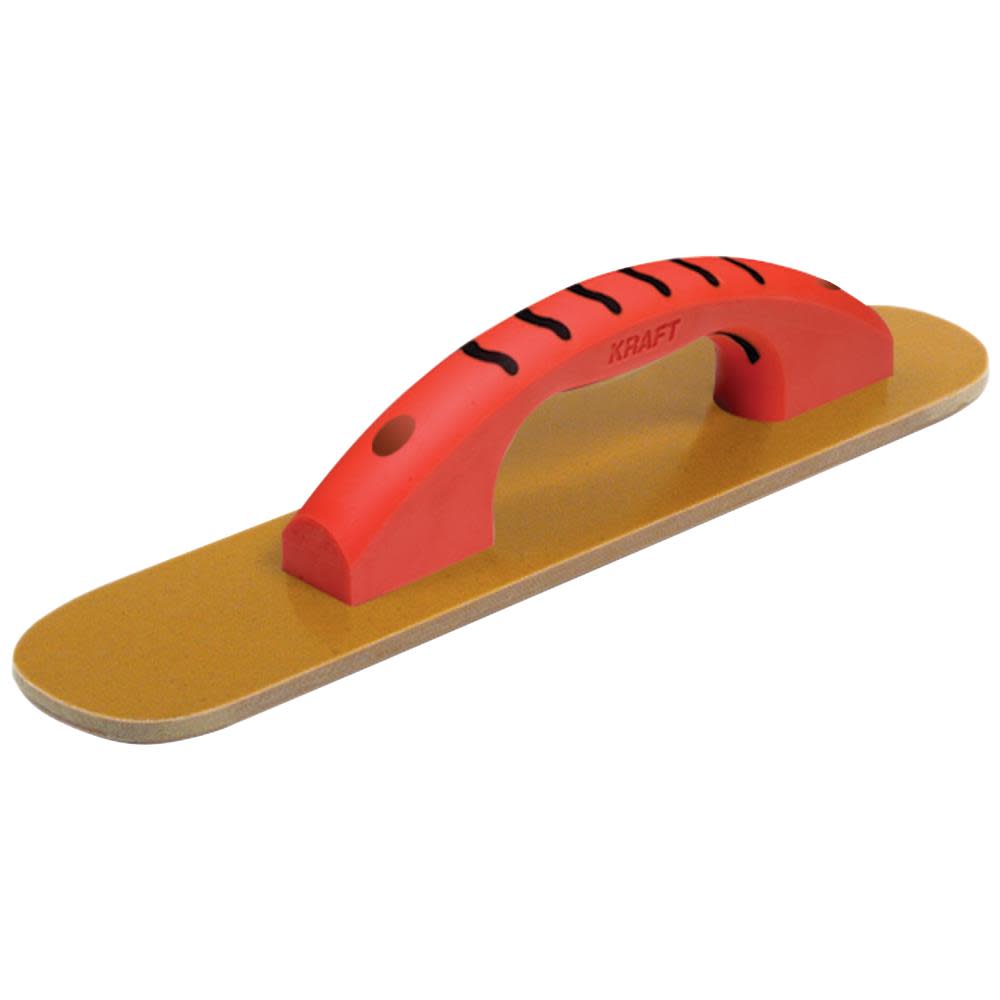 Kraft Tool Co 16″ x 3 1/2″ Round End Laminated Canvas Resin Hand Float - Flockneti