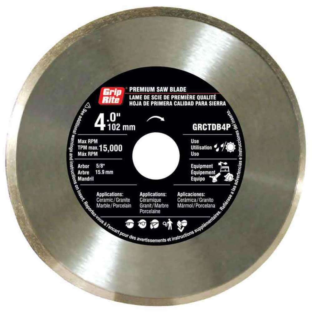Grip Rite 4-in Wet or Dry Continuous Diamond Circular Saw Blade - Flockneti