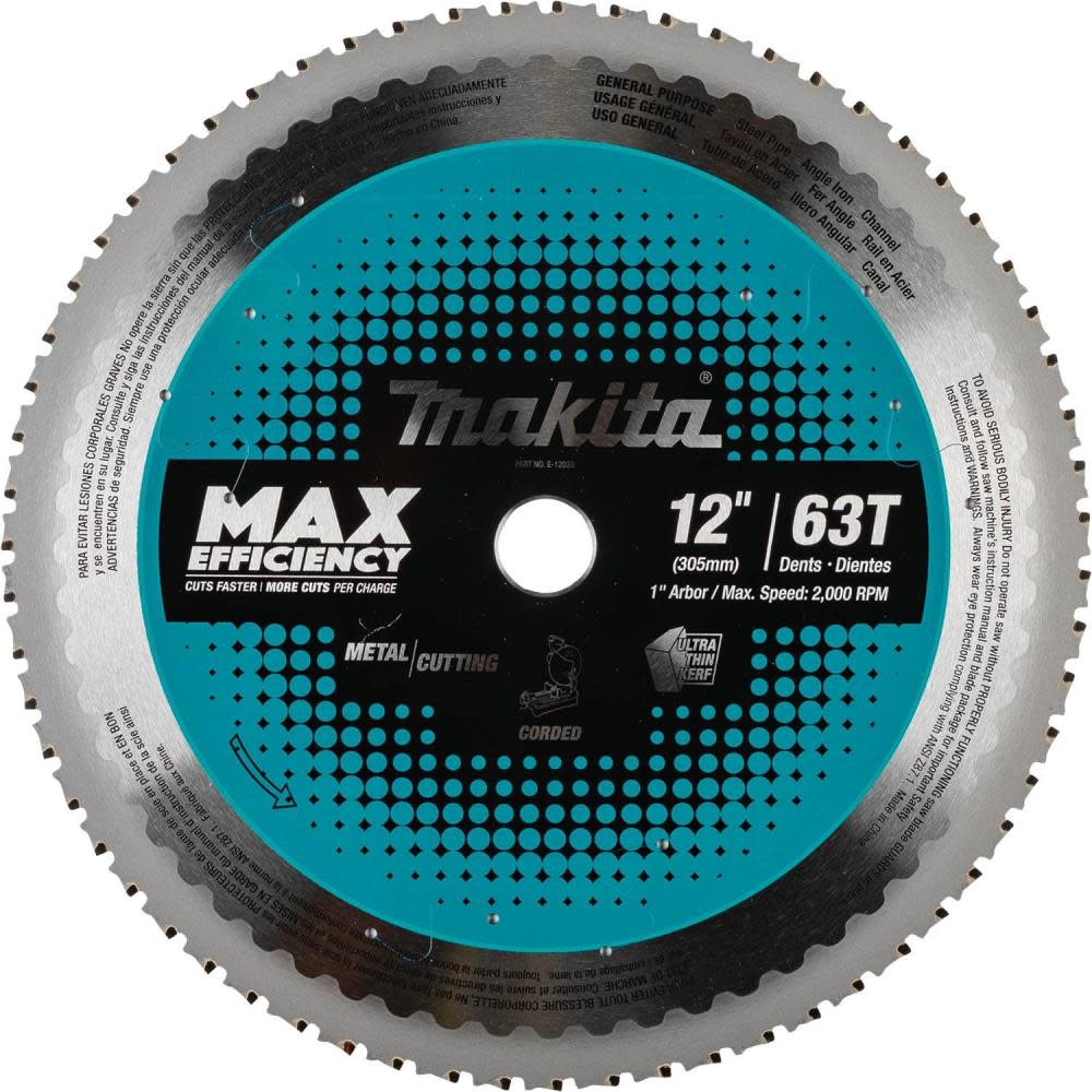 Makita 12″ 63T Saw Blade Metal/General Purpose - Flockneti