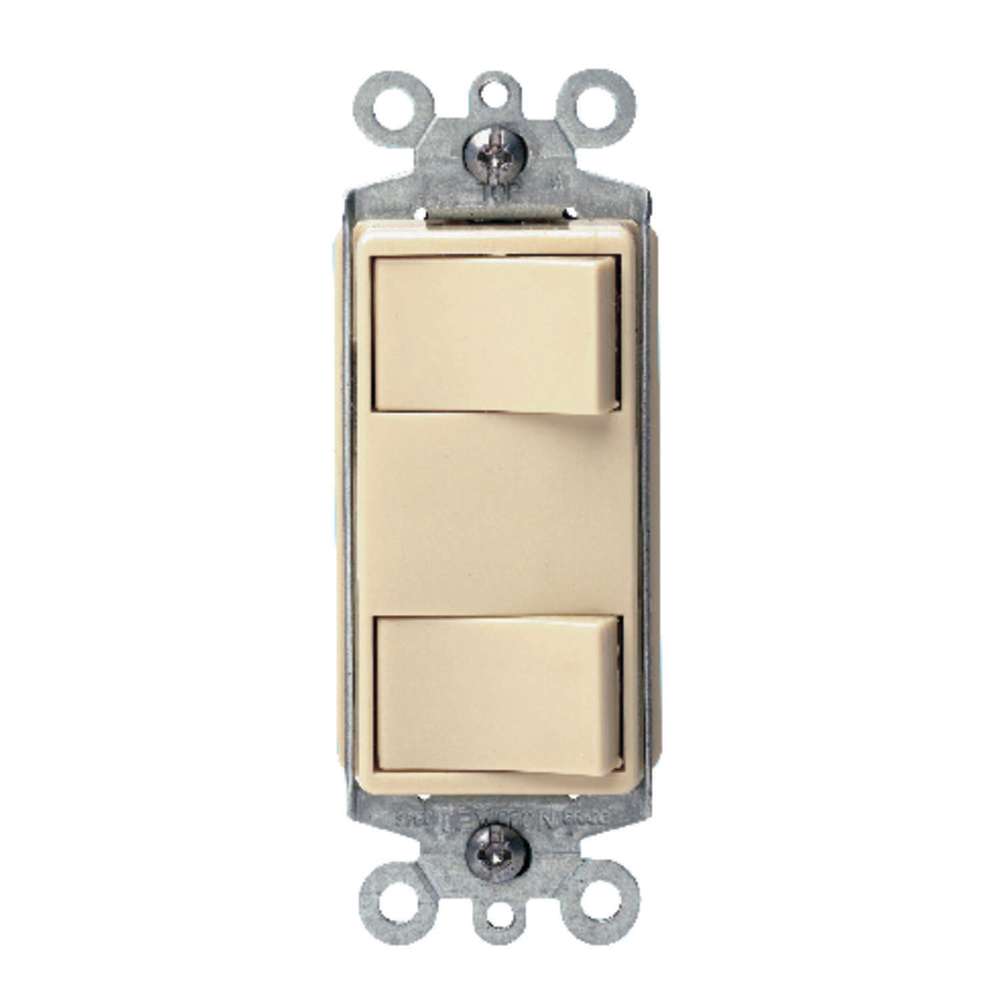 Leviton Decora Rocker Switch 120V Ivory 1 Pole Duplex Combination - Flockneti