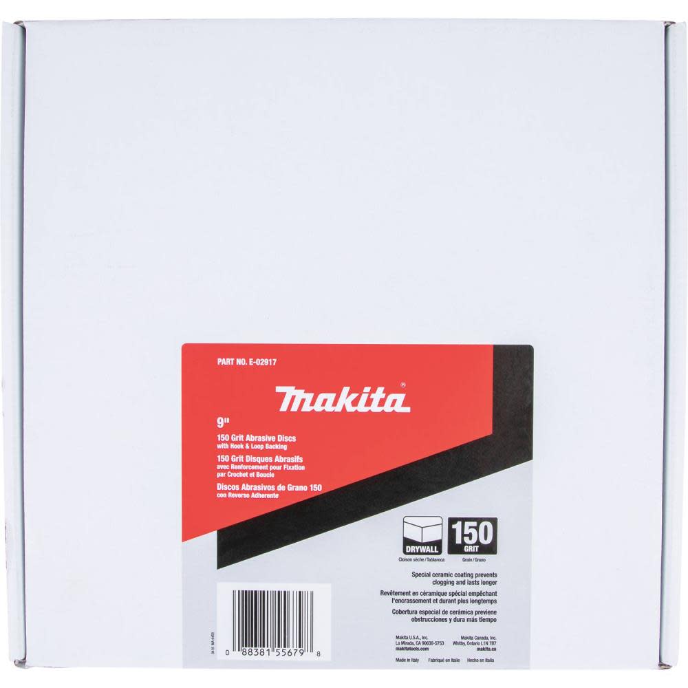 Makita 9″ Drywall Sanding Disc Hook & Loop 150 Grit 25/pk - Flockneti