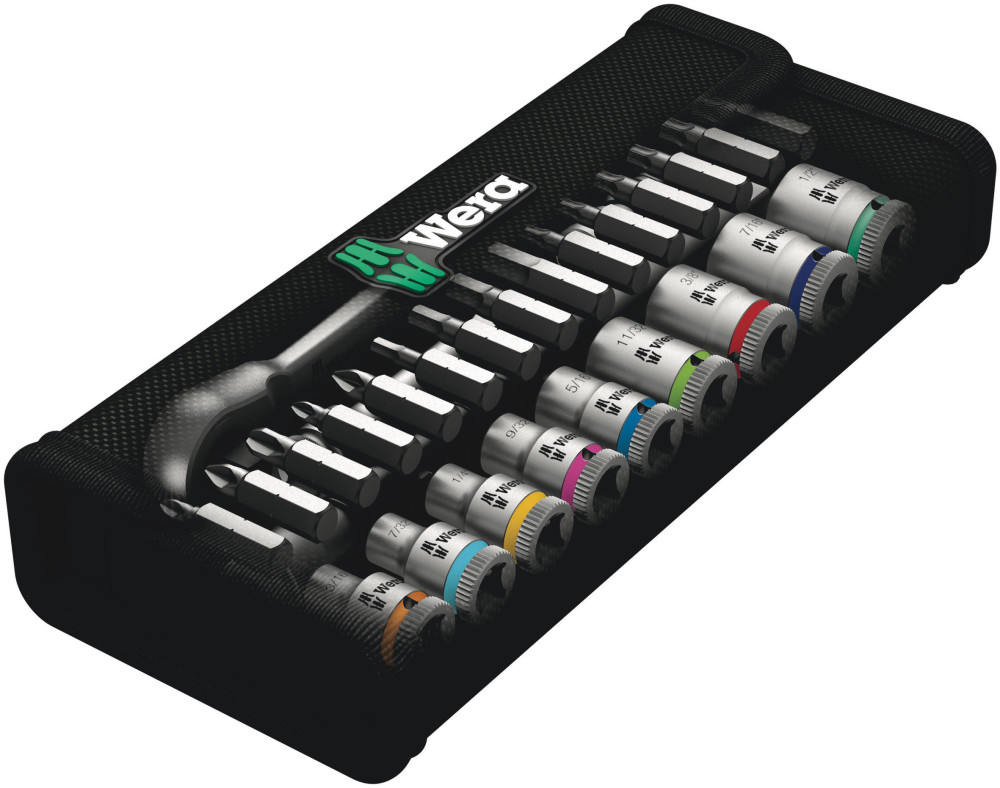 Wera Tools 28pc 1/4″ Drive 8100 SA 11 Zyklop Metal Ratchet Set - Flockneti