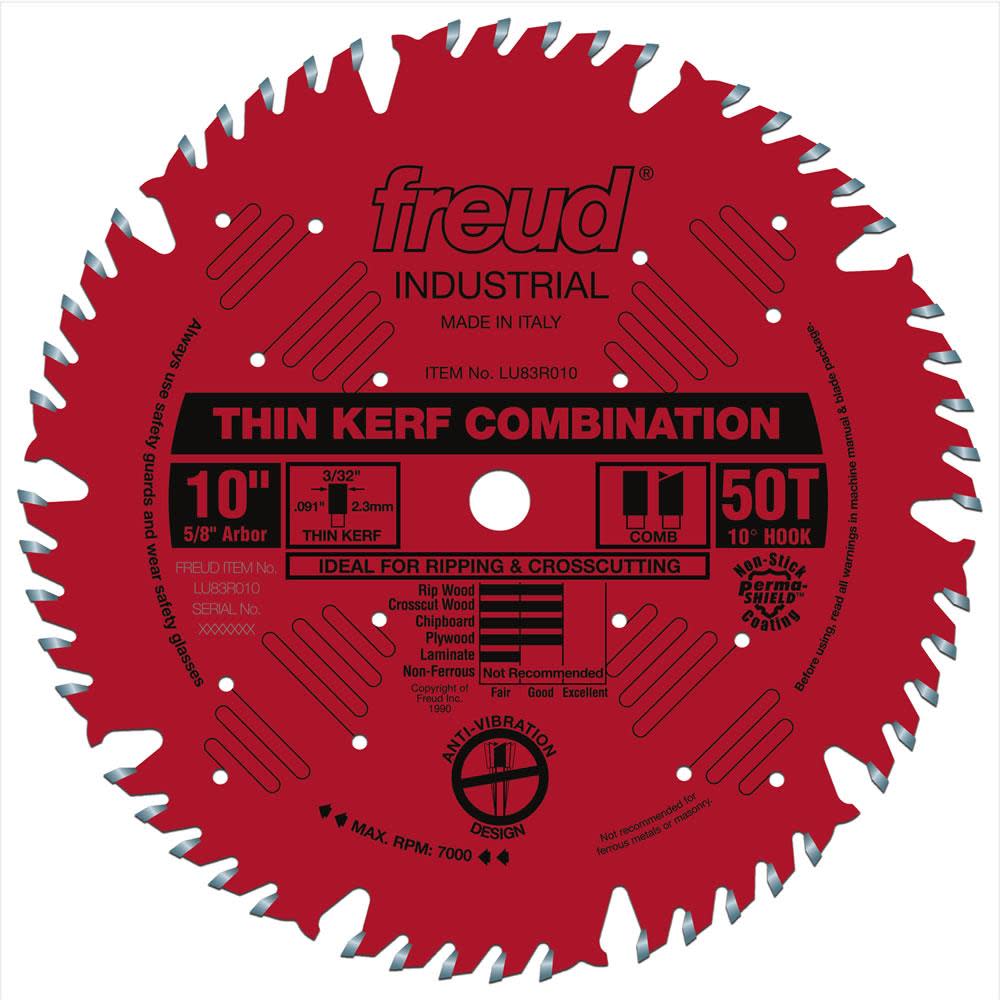 Freud 10″ Thin Kerf Combination Blade with Perma-SHIELD Coating - Flockneti
