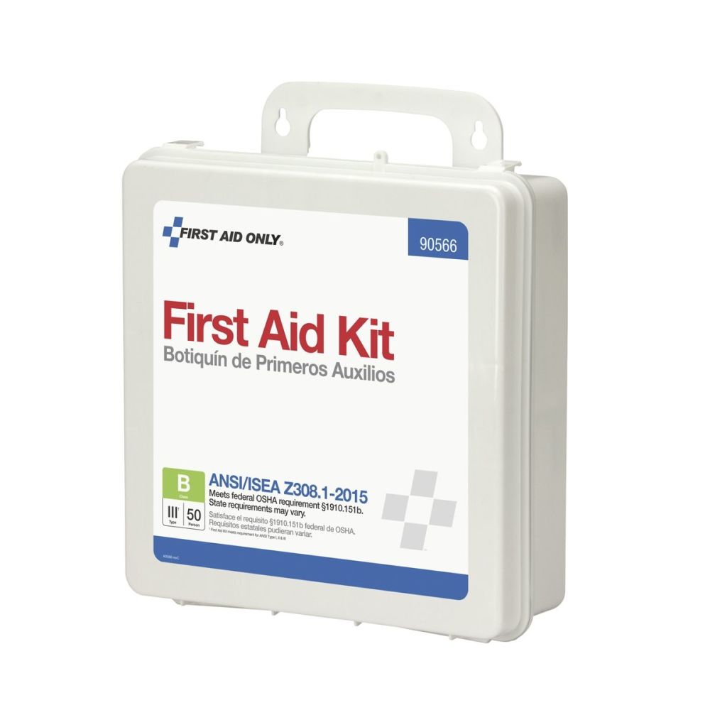 First Aid Only First Aid Kit 50 Person Bulk Plastic Case ANSI B - Flockneti