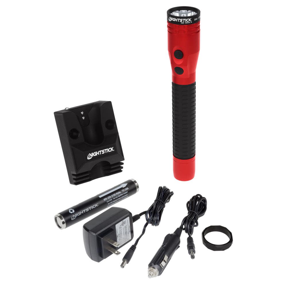 Nightstick Metal Dual-Light Flashlight with Magnet Rechargeable - Flockneti