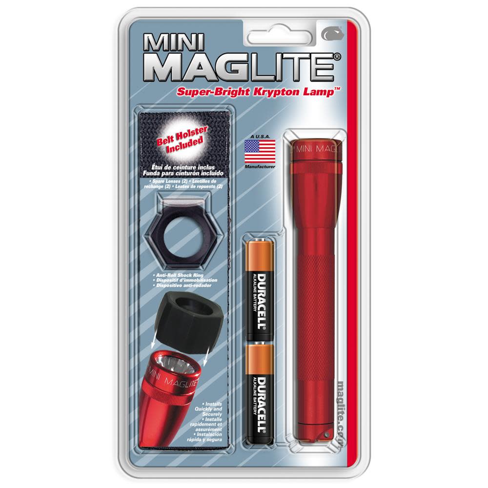 Maglite Lens Pack – 2-Cell AA Red Aluminum Flashlight - Flockneti