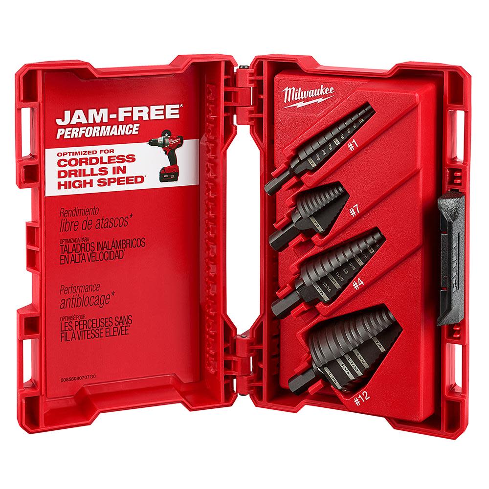 Milwaukee 4-Piece Step Drill Bit Set - Flockneti