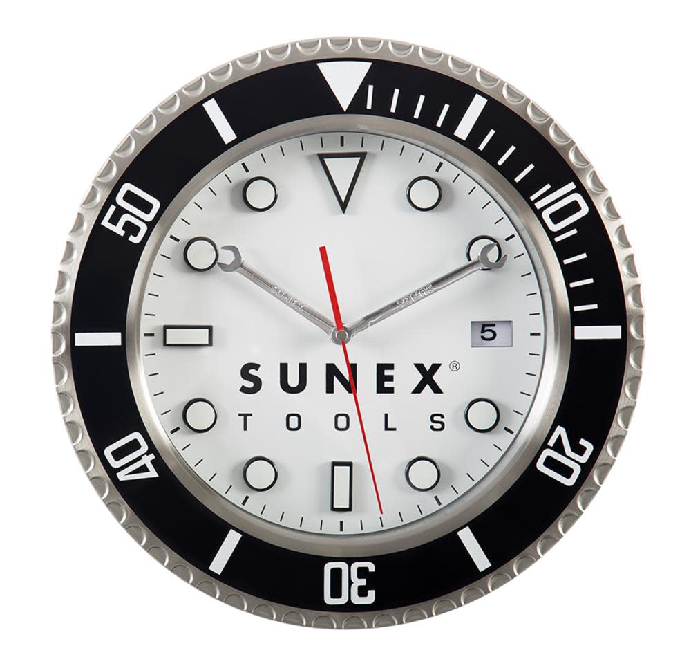 Sunex Stainless Steel Shop Clock - Flockneti