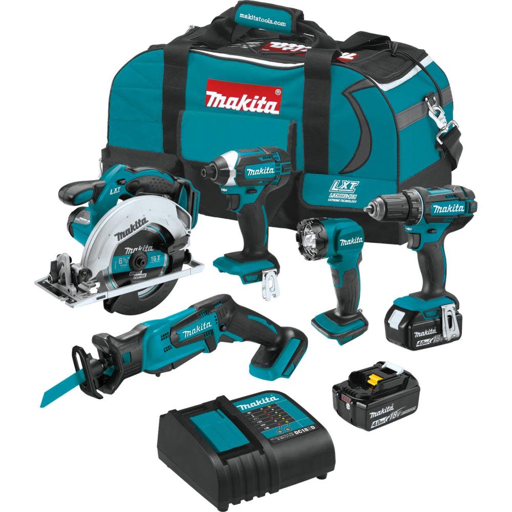Makita 18V LXT 5 Piece Cordless Combo Kit - Flockneti