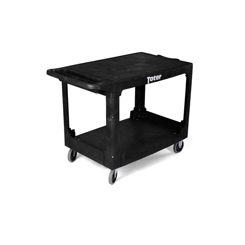 Toter Material Handling Utility Cart with Flat Top and Straight Handle - Flockneti