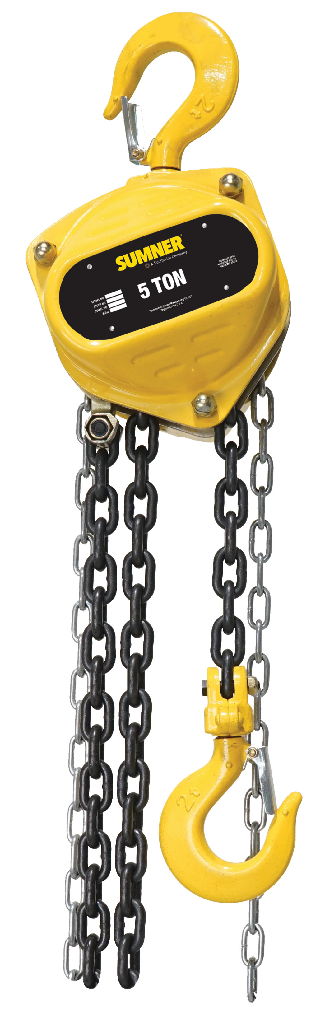 Sumner 5 Ton Chain Hoist with 15 ft. Chain Fall - Flockneti