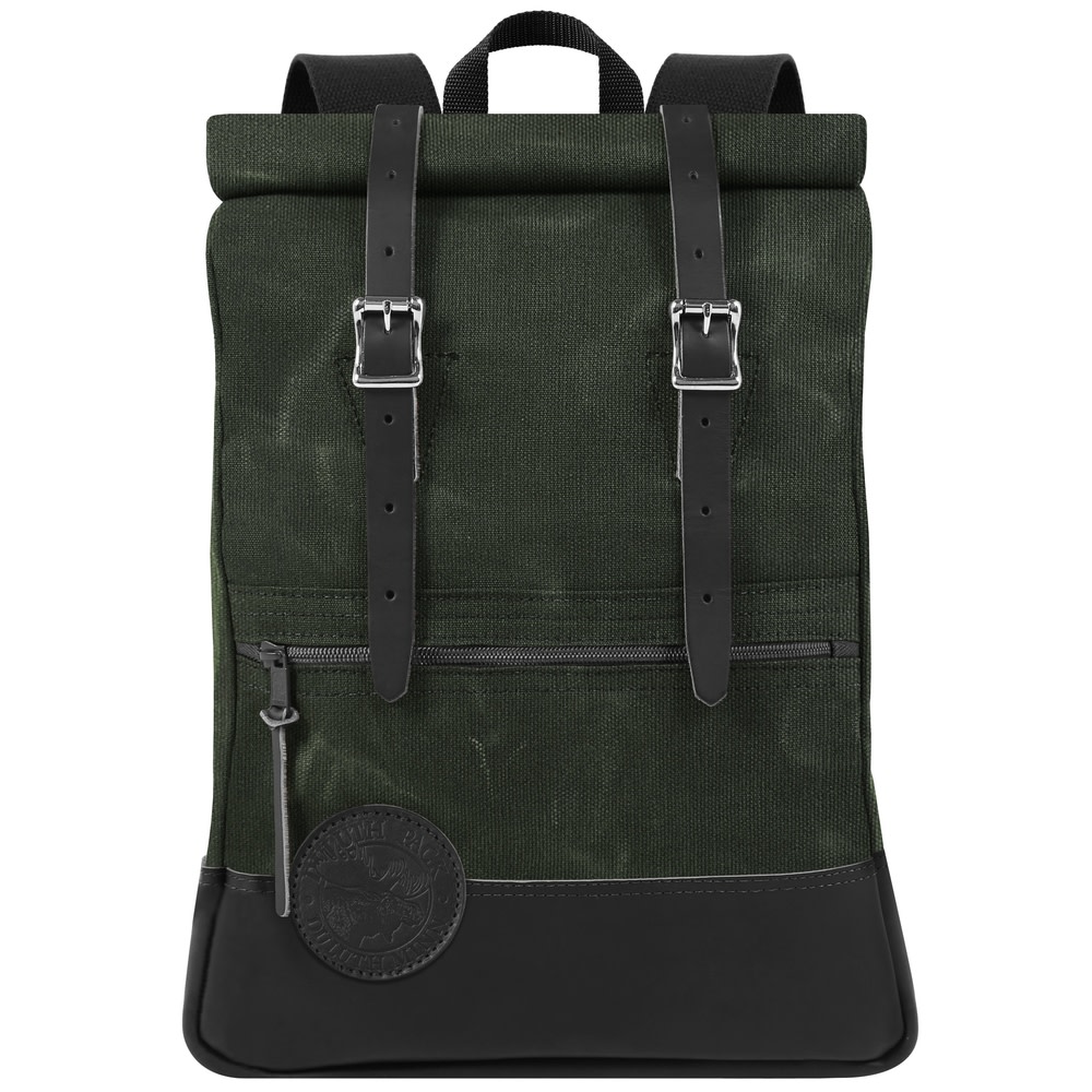 Duluth Pack Deluxe Roll-Top Scout Backpack – Waxed Olive Drab - Flockneti